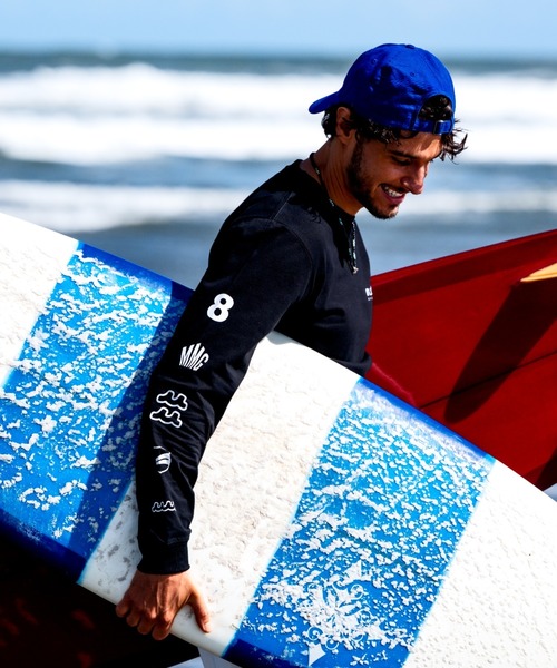 muta marine（ムータ・マリン）の「muta MARINE/ムータ マリン/別注Sleeve Print LS Tee（Tシャツ/カットソー・メンズ・ホワイト/ブラック・M/L/XL）」の7枚目の写真