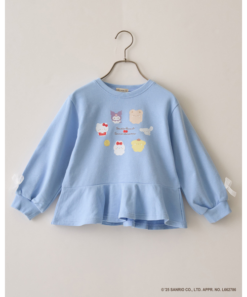 Lycee mine(リセマイン)の「【スタジオハヌル×サンリオキャラクターズ】ペプラムシルエットプリントスウェット(スウェット・キッズ・ミント/ラベンダー/サックスブルー・120cm/130cm/100cm/140cm/110cm)」の5枚目の写真