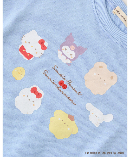 Lycee mine(リセマイン)の「【スタジオハヌル×サンリオキャラクターズ】ペプラムシルエットプリントスウェット(スウェット・キッズ・ミント/ラベンダー/サックスブルー・120cm/130cm/100cm/140cm/110cm)」の9枚目の写真