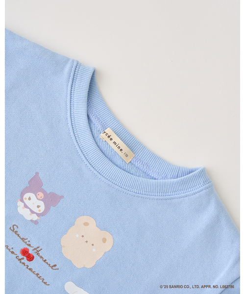 Lycee mine(リセマイン)の「【スタジオハヌル×サンリオキャラクターズ】ペプラムシルエットプリントスウェット(スウェット・キッズ・ミント/ラベンダー/サックスブルー・120cm/130cm/100cm/140cm/110cm)」の10枚目の写真