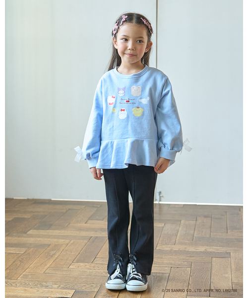 Lycee mine(リセマイン)の「【スタジオハヌル×サンリオキャラクターズ】ペプラムシルエットプリントスウェット(スウェット・キッズ・ミント/ラベンダー/サックスブルー・120cm/130cm/100cm/140cm/110cm)」の14枚目の写真