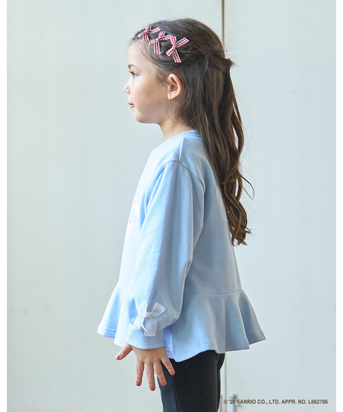 Lycee mine(リセマイン)の「【スタジオハヌル×サンリオキャラクターズ】ペプラムシルエットプリントスウェット(スウェット・キッズ・ミント/ラベンダー/サックスブルー・120cm/130cm/100cm/140cm/110cm)」の15枚目の写真