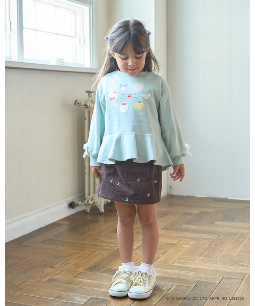Lycee mine(リセマイン)の「【スタジオハヌル×サンリオキャラクターズ】ペプラムシルエットプリントスウェット(スウェット・キッズ・ミント/ラベンダー/サックスブルー・120cm/130cm/100cm/140cm/110cm)」の21枚目の写真