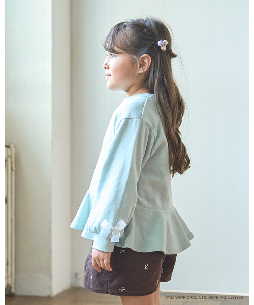 Lycee mine(リセマイン)の「【スタジオハヌル×サンリオキャラクターズ】ペプラムシルエットプリントスウェット(スウェット・キッズ・ミント/ラベンダー/サックスブルー・120cm/130cm/100cm/140cm/110cm)」の22枚目の写真