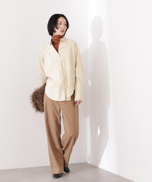 N.（N. Natural Beauty Basic）（エヌエヌナチュラルビューティーベーシック）の「【PS/低身長サイズ】ベーシックツイルワイドパンツ（その他パンツ・レディース・オフホワイト/ブラック/ベージュ・MEDIUM/P/S）」の20枚目の写真