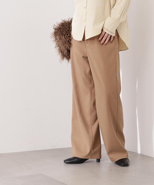 N.（N. Natural Beauty Basic）（エヌエヌナチュラルビューティーベーシック）の「【PS/低身長サイズ】ベーシックツイルワイドパンツ（その他パンツ・レディース・オフホワイト/ブラック/ベージュ・MEDIUM/P/S）」の19枚目の写真