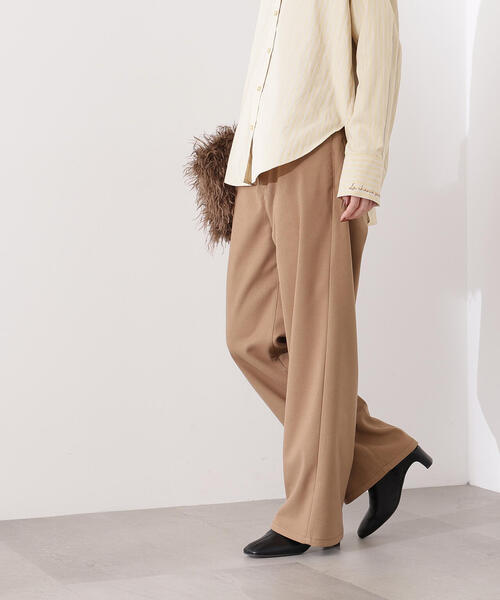 N.（N. Natural Beauty Basic）（エヌエヌナチュラルビューティーベーシック）の「【PS/低身長サイズ】ベーシックツイルワイドパンツ（その他パンツ・レディース・オフホワイト/ブラック/ベージュ・MEDIUM/P/S）」の18枚目の写真