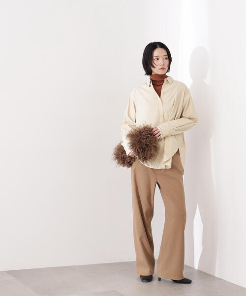 N.（N. Natural Beauty Basic）（エヌエヌナチュラルビューティーベーシック）の「【PS/低身長サイズ】ベーシックツイルワイドパンツ（その他パンツ・レディース・オフホワイト/ブラック/ベージュ・MEDIUM/P/S）」の17枚目の写真