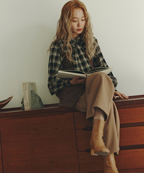 N.（N. Natural Beauty Basic）（エヌエヌナチュラルビューティーベーシック）の「【PS/低身長サイズ】ベーシックツイルワイドパンツ（その他パンツ・レディース・オフホワイト/ブラック/ベージュ・MEDIUM/P/S）」の8枚目の写真