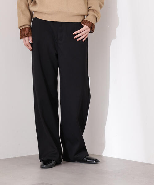 N.（N. Natural Beauty Basic）（エヌエヌナチュラルビューティーベーシック）の「【PS/低身長サイズ】ベーシックツイルワイドパンツ（その他パンツ・レディース・オフホワイト/ブラック/ベージュ・MEDIUM/P/S）」の4枚目の写真