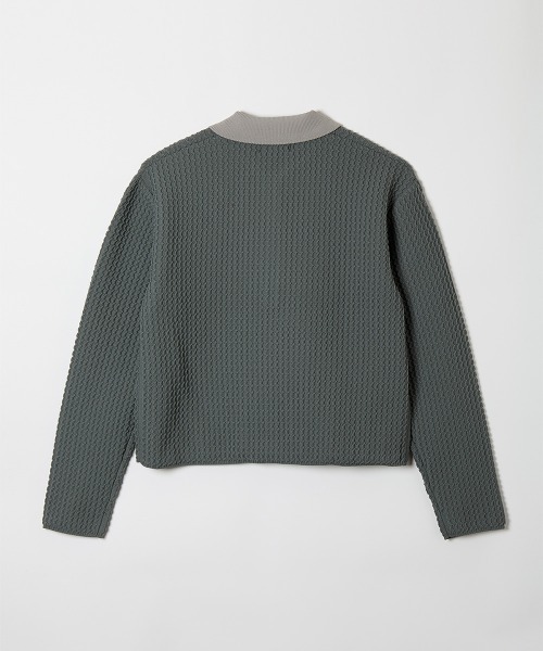 soduk(スドーク)の「【soduk】knit polo top(ポロシャツ・レディース・グレー/ネイビー/ブラック・ONE SIZE)」の9枚目の写真
