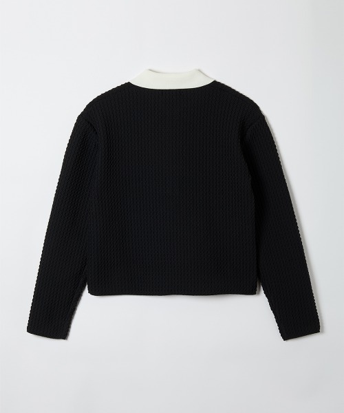soduk(スドーク)の「【soduk】knit polo top(ポロシャツ・レディース・グレー/ネイビー/ブラック・ONE SIZE)」の13枚目の写真