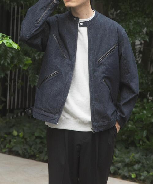 ITEMS URBANRESEARCH（アイテムズ アーバンリサーチ）の「Denim Single Riders Jacket（デニムジャケット・メンズ・ブラック/ワンウォッシュ・LARGE/MEDIUM）」の14枚目の写真