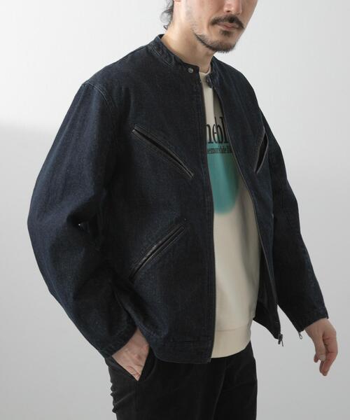 ITEMS URBANRESEARCH（アイテムズ アーバンリサーチ）の「Denim Single Riders Jacket（デニムジャケット・メンズ・ブラック/ワンウォッシュ・LARGE/MEDIUM）」の17枚目の写真