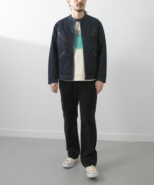 ITEMS URBANRESEARCH（アイテムズ アーバンリサーチ）の「Denim Single Riders Jacket（デニムジャケット・メンズ・ブラック/ワンウォッシュ・LARGE/MEDIUM）」の20枚目の写真