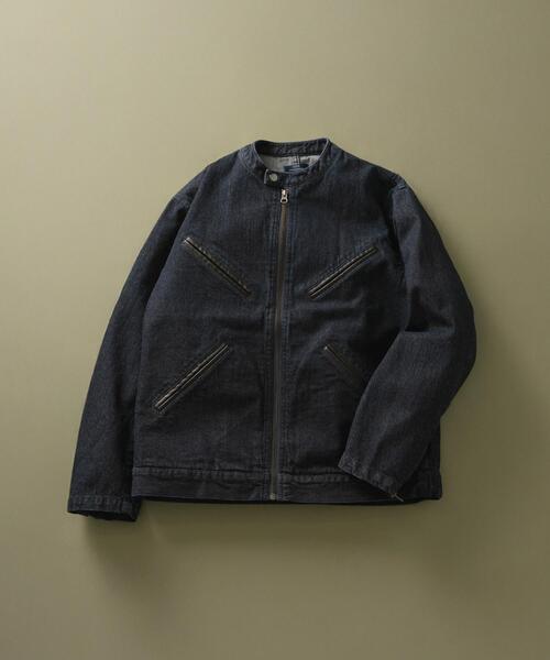 ITEMS URBANRESEARCH（アイテムズ アーバンリサーチ）の「Denim Single Riders Jacket（デニムジャケット・メンズ・ブラック/ワンウォッシュ・LARGE/MEDIUM）」の21枚目の写真