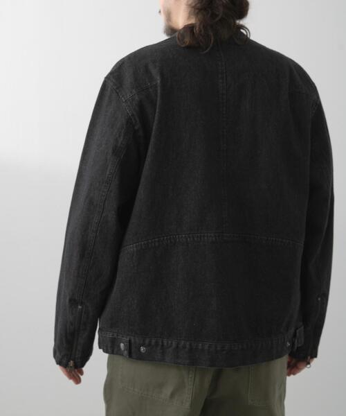 ITEMS URBANRESEARCH（アイテムズ アーバンリサーチ）の「Denim Single Riders Jacket（デニムジャケット・メンズ・ブラック/ワンウォッシュ・LARGE/MEDIUM）」の9枚目の写真