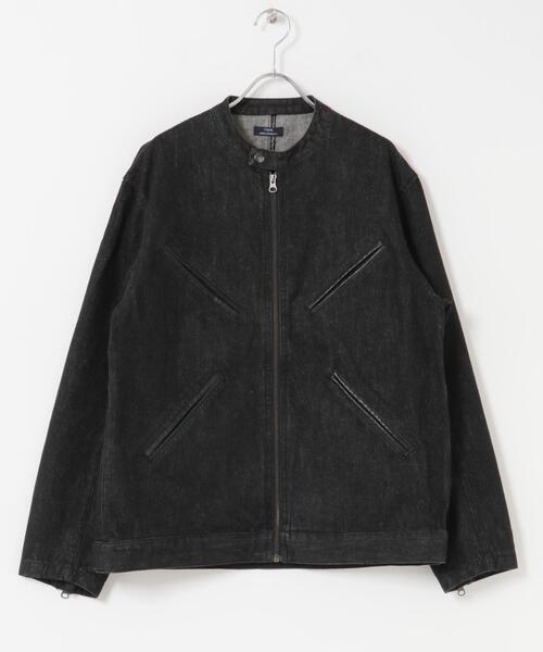 ITEMS URBANRESEARCH（アイテムズ アーバンリサーチ）の「Denim Single Riders Jacket（デニムジャケット・メンズ・ブラック/ワンウォッシュ・LARGE/MEDIUM）」の10枚目の写真