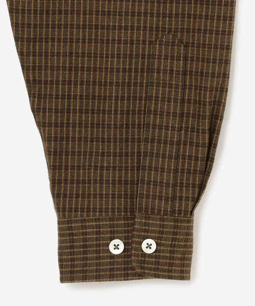 SEDAN ALL-PURPOSE（セダンオールパーパス）の「SEDAN ALL-PURPOSE | Twill Plaid Big BD Shirt MEN（シャツ/ブラウス・メンズ・ライトブルー/ブラウン・M/L/XL）」の7枚目の写真