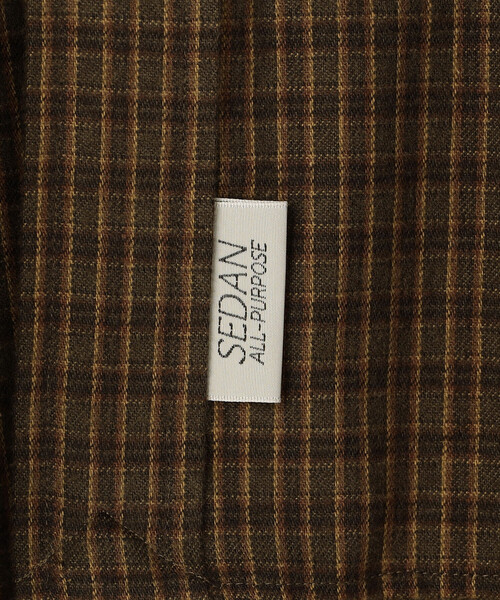 SEDAN ALL-PURPOSE（セダンオールパーパス）の「SEDAN ALL-PURPOSE | Twill Plaid Big BD Shirt MEN（シャツ/ブラウス・メンズ・ライトブルー/ブラウン・M/L/XL）」の9枚目の写真
