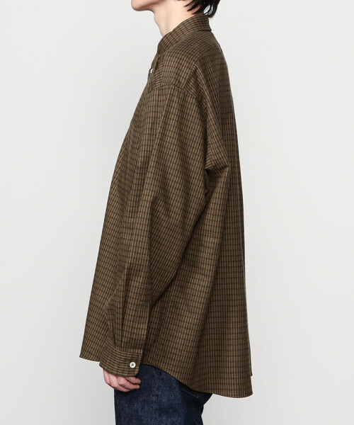 SEDAN ALL-PURPOSE（セダンオールパーパス）の「SEDAN ALL-PURPOSE | Twill Plaid Big BD Shirt MEN（シャツ/ブラウス・メンズ・ライトブルー/ブラウン・M/L/XL）」の12枚目の写真