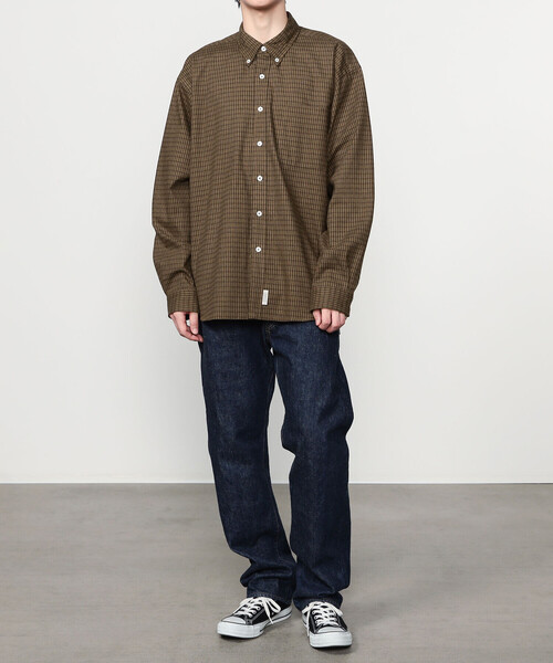 SEDAN ALL-PURPOSE（セダンオールパーパス）の「SEDAN ALL-PURPOSE | Twill Plaid Big BD Shirt MEN（シャツ/ブラウス・メンズ・ライトブルー/ブラウン・M/L/XL）」の14枚目の写真