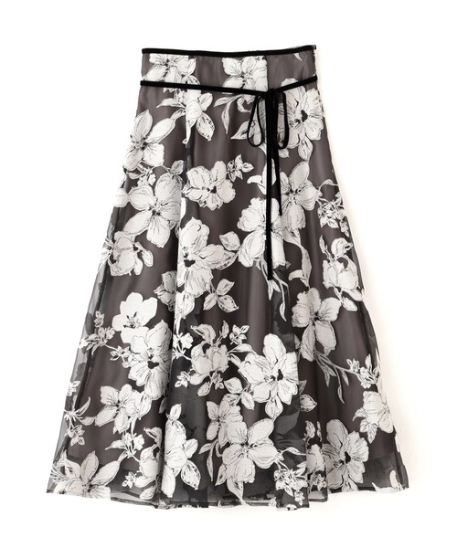 JILL by JILL STUART(ジルバイジルスチュアート)の「◇ベロアリボンオパールフラワースカート(スカート・レディース・ブラック/ブルー/ホワイト・SMALL/MEDIUM)」の9枚目の写真