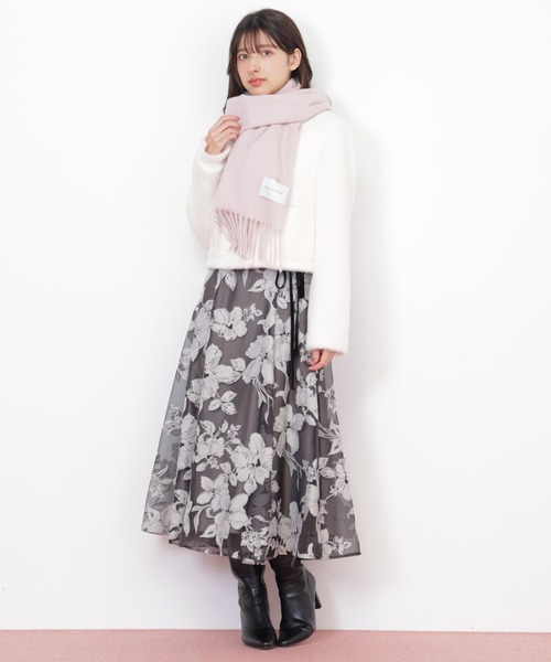 JILL by JILL STUART(ジルバイジルスチュアート)の「◇ベロアリボンオパールフラワースカート(スカート・レディース・ブラック/ブルー/ホワイト・SMALL/MEDIUM)」の21枚目の写真