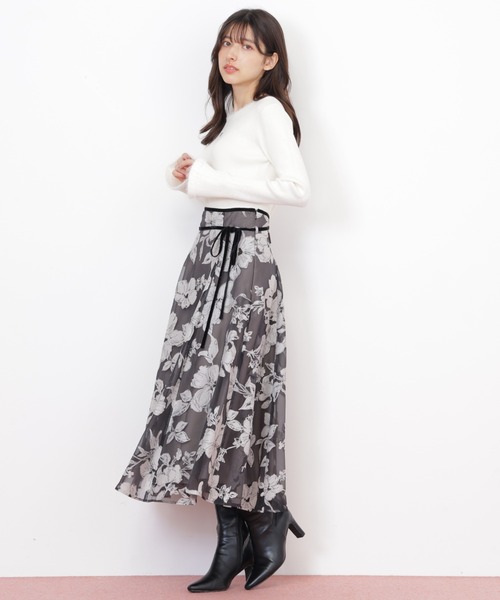 JILL by JILL STUART(ジルバイジルスチュアート)の「◇ベロアリボンオパールフラワースカート(スカート・レディース・ブラック/ブルー/ホワイト・SMALL/MEDIUM)」の20枚目の写真