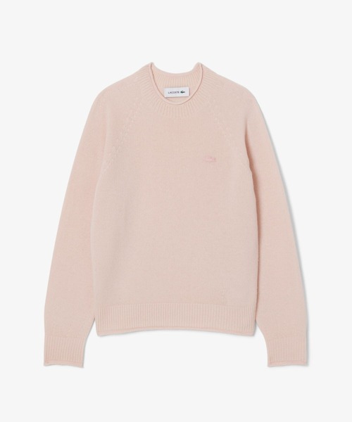 LACOSTE（ラコステ）の「3Dニッティングシームレス ウールニットセーター（ニット/セーター・レディース・ライトピンク/オフホワイト/グレー・40/36/38/34）」の6枚目の写真