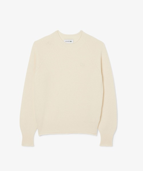 LACOSTE（ラコステ）の「3Dニッティングシームレス ウールニットセーター（ニット/セーター・レディース・ライトピンク/オフホワイト/グレー・40/36/38/34）」の10枚目の写真