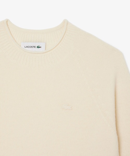 LACOSTE（ラコステ）の「3Dニッティングシームレス ウールニットセーター（ニット/セーター・レディース・ライトピンク/オフホワイト/グレー・40/36/38/34）」の11枚目の写真