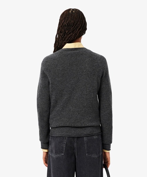 LACOSTE（ラコステ）の「3Dニッティングシームレス ウールニットセーター（ニット/セーター・レディース・ライトピンク/オフホワイト/グレー・40/36/38/34）」の14枚目の写真