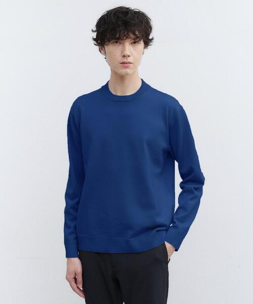 TAKEO KIKUCHI（タケオキクチ）の「【Sサイズ～】アンチピリング テーラードネック ニット（ニット/セーター・メンズ・ライトグレー/ブルー系その他/ネイビー・01/02/03/04）」の3枚目の写真