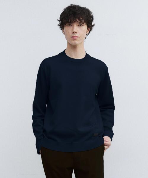 TAKEO KIKUCHI（タケオキクチ）の「【Sサイズ～】アンチピリング テーラードネック ニット（ニット/セーター・メンズ・ライトグレー/ブルー系その他/ネイビー・01/02/03/04）」の2枚目の写真