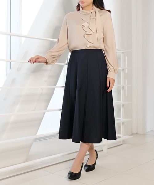 タイムレスクロス_ウールブレンドフレアースカート（スカート