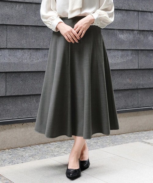 タイムレスクロス_ウールブレンドフレアースカート（スカート