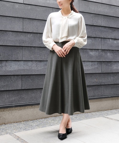 タイムレスクロス_ウールブレンドフレアースカート（スカート