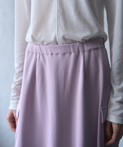 Muel Chic(ミュエルシック)の「Nico skirt ニコスカート(スカート・レディース・ブラック/グレー/オフホワイト/ラベンダー・FREE)」の15枚目の写真