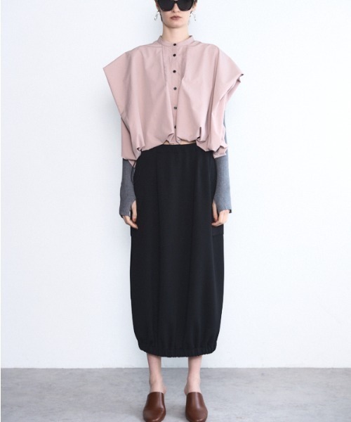 Muel Chic(ミュエルシック)の「Nico skirt ニコスカート(スカート・レディース・ブラック/グレー/オフホワイト/ラベンダー・FREE)」の10枚目の写真