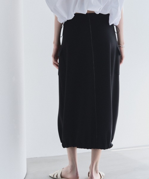 Muel Chic(ミュエルシック)の「Nico skirt ニコスカート(スカート・レディース・ブラック/グレー/オフホワイト/ラベンダー・FREE)」の21枚目の写真