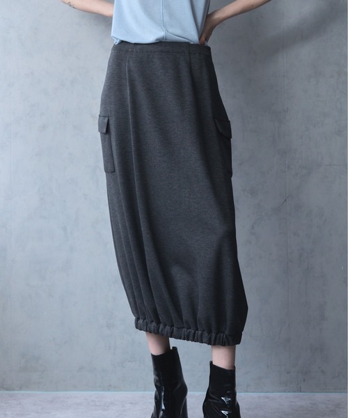 Muel Chic(ミュエルシック)の「Nico skirt ニコスカート(スカート・レディース・ブラック/グレー/オフホワイト/ラベンダー・FREE)」の20枚目の写真