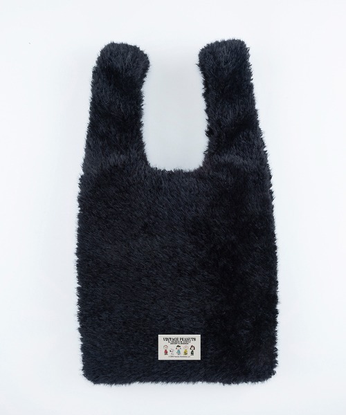 PEANUTS（ピーナッツ）の「PEANUTS ファーショッパートート（トートバッグ・レディース・グレー/ブラック/ライトベージュ・FREE）」の7枚目の写真