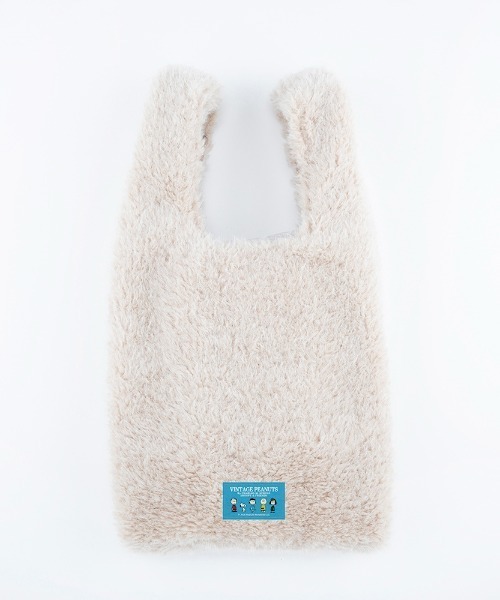 PEANUTS（ピーナッツ）の「PEANUTS ファーショッパートート（トートバッグ・レディース・グレー/ブラック/ライトベージュ・FREE）」の9枚目の写真