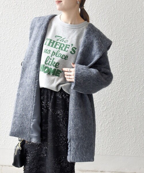 SHIPS any: シャギー フーディー ガウン コート（その他アウター