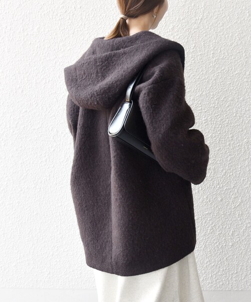 SHIPS any: シャギー フーディー ガウン コート（その他アウター