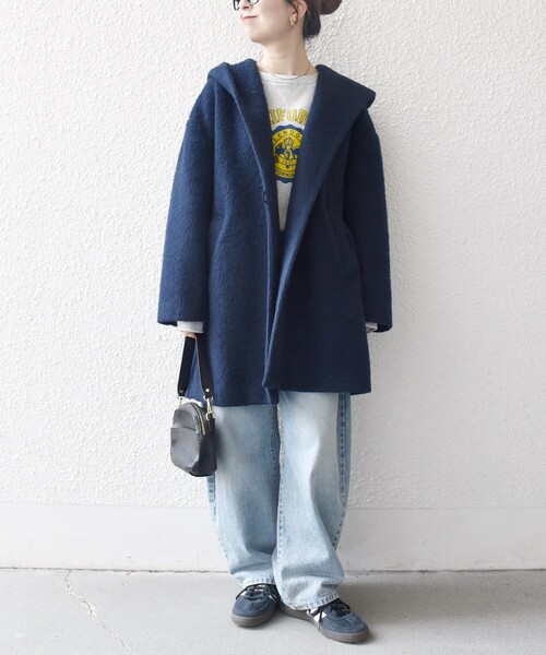 セール】SHIPS any: シャギー フーディー ガウン コート（その他