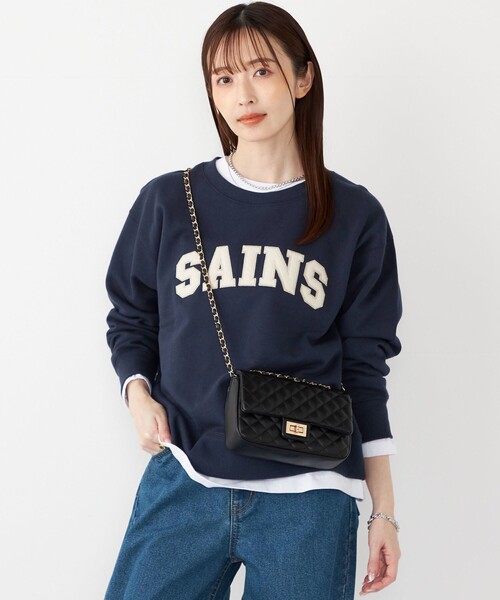 SHIPS Colors(シップス カラーズ)の「SHIPS Colors:〈手洗い可能〉ロゴ エンブロイダリー スウェット(Tシャツ/カットソー・レディース・ネイビー/グレー/ワイン・ONE SIZE)」の3枚目の写真
