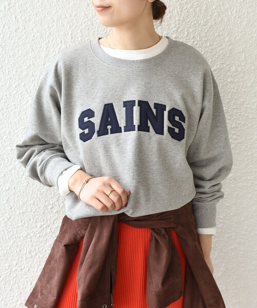 SHIPS Colors(シップス カラーズ)の「SHIPS Colors:〈手洗い可能〉ロゴ エンブロイダリー スウェット(Tシャツ/カットソー・レディース・ネイビー/グレー/ワイン・ONE SIZE)」の2枚目の写真