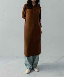 on:nue（オンニュ）の「【on:nue】[選べる5色展開] ハーフジップニットハイネックワンピース（ワンピース）」